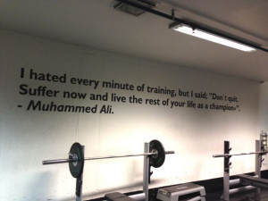 Love the quotes they have on the walls at the Olympic athletic center ...