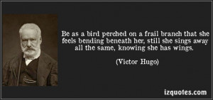 ... she has wings. (Victor Hugo) #quotes #quote #quotations #VictorHugo