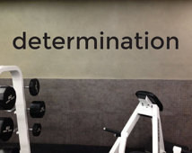 determination quote wall decal. wel lness decor, healthy living decor ...