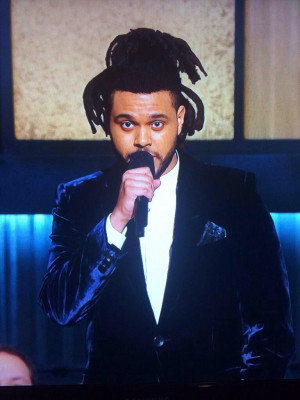 the weeknd at the 2015 grammy s pic twitter com dazhjkwghl