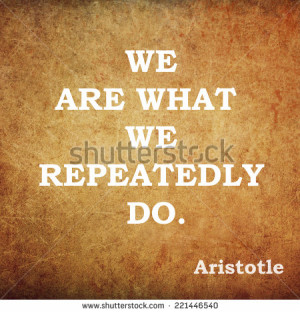 Quote of the famous ancient philosopher Aristotle - stock photo