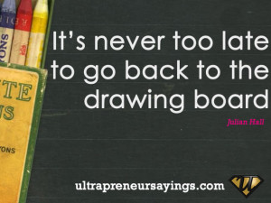 It’s never too late to go back to the drawing board