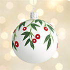 Mistletoe White Ball Ornament.