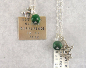 ... Necklace, Gift for the Bride, Word Necklace, Love, Quote Jewelry