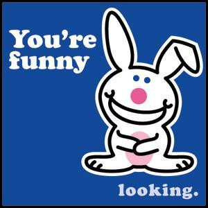 ... for this image include: bunny, funny, happy bunny, quotes and sayings