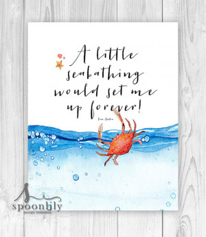 Jane Austen Ocean Quote printable, wall art decor poster, digital - A ...