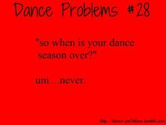 Dance problems More