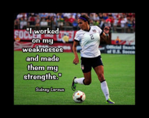 Soccer Poster Sydney Leroux Soccer Photo Quote Wall Art Print 5x7 ...