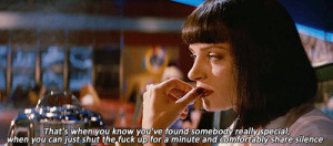 Pulp Fiction (1994) Quote (About gifs, love, silence, somebody special ...
