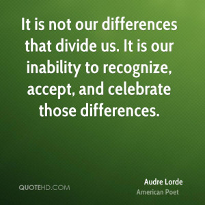 Audre Lorde It Is Not Our Differences Quotes