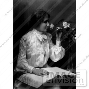 Helen Keller Reading