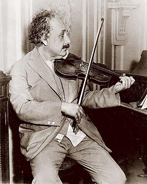 Albert Einstein in his studio, August 1944.