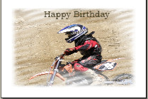 birthday motorcycle card motocross motorbike with a happy birthday ...