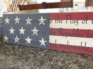 Americana Sign Pledge of Allegiance Sign Signs w/ Sayings 7