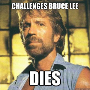 Challenges bruce lee dies Freshman Chuck Norris