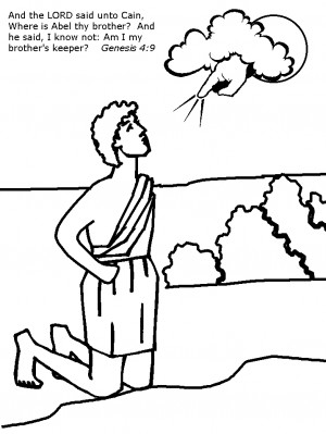Cain and Abel - Genesis Chapter 4 Bible Story Coloring Pages