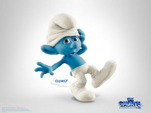 Animated Movie : The Smurfs (2011) - Clumsy Smurf, The Smurfs movie ...
