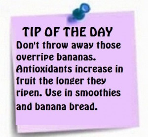 Tip of the day: bananas