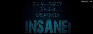 not CRAZY I'm just CREATIVELY INSANE!