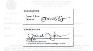 Jack Lew's Signature Gets a Makeover