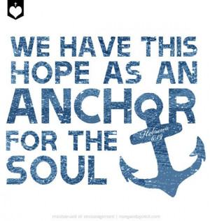 Art Printable, Nautical, Inspirational Quote Poster, Hebrews, Hope ...
