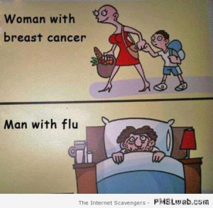 Sick woman versus sick man humor at PMSLweb.com