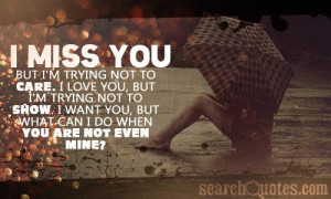 Want You Back Quotes about I Dont Want To Lose You