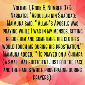 Volume 1, Book 8, Number 376: Narrates 'Abdullah bin Shaddad: Maimuna ...