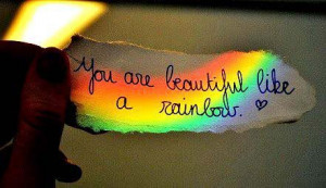 beautiful, color, like, quote, rainbow