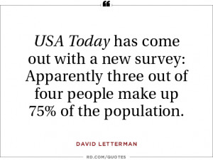 David Letterman on the latest polls...