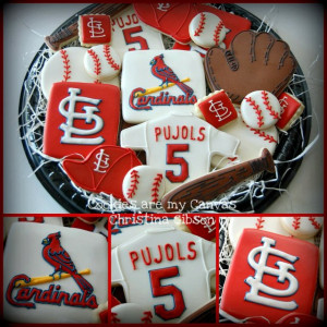 St.Louis Cardinals baseball cookies