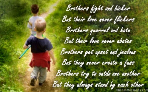 Love You Brother Poems I love you. cute poem about