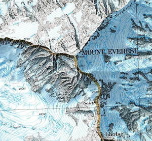 Mount Everest Topographic Map