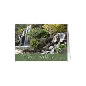 Sympathy for loss of Husband~ waterfalls surrounded by greenery Card