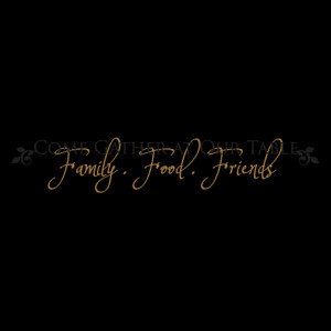 come gather at our table food. family. friends wall quotes decal