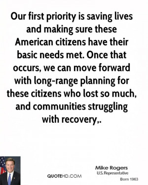 Our first priority is saving lives and making sure these American ...