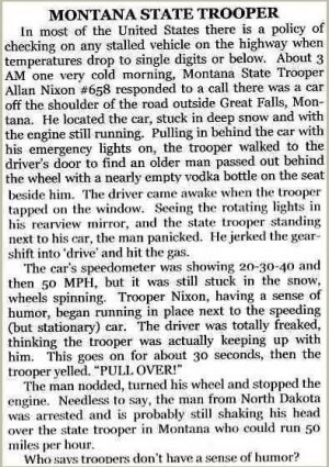 Thread: Montana State Trooper w/ sense of humor