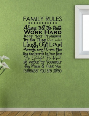 Family rules. 