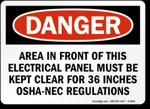 Sign Do Not Block Electrical Access Panel