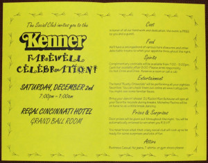 kenner employee farewell invitation kenner employee farewell ...