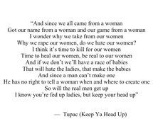 feminist, lyrics, quotes, songs, tupac, woman