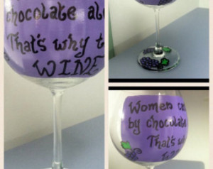Gift Ideas / Unique Wine Gifts Hand Painted Quotes For Her