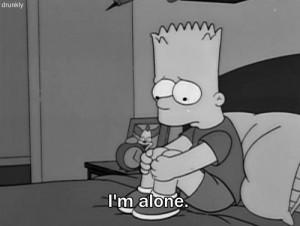 alone the simpsons bart bart simpson Los Simpsons i feel alone