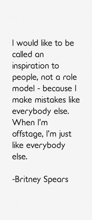 would like to be called an inspiration to people, not a role model ...