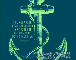 Anchored In Happily Ever After Marr iage Anchor Quote Gift Wall Decor ...