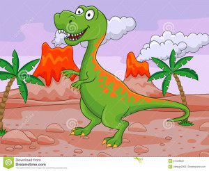 Funny Dinosaur Cartoon Stock Photography Image