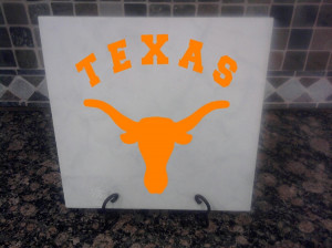 Texas Longhorns Ceramic Tile - With Optional Stand