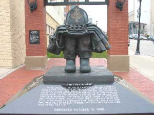 The Fallen Fire Fighter Memorial is located outside of the Milwaukee ...