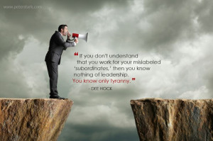 you do not understand that you work for your mislabeled subordinates ...