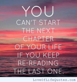 ... the next chapter in your life if you can t start the next chapter